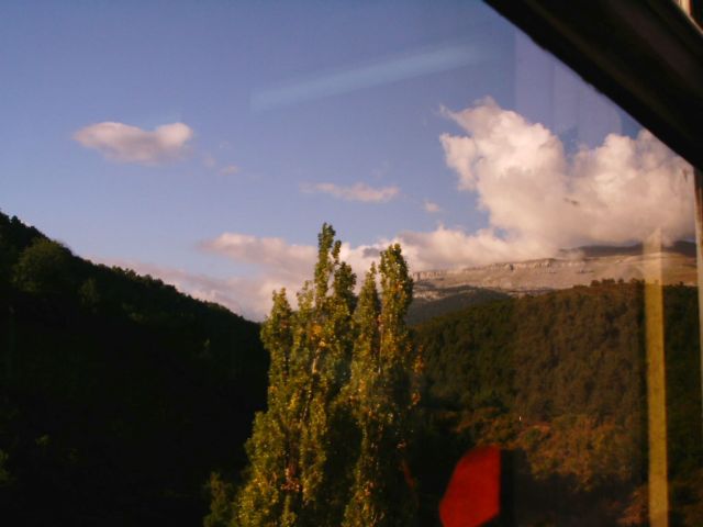 View from the train we took from Jaca to Can Franc (that's where we went to from Huesca)
