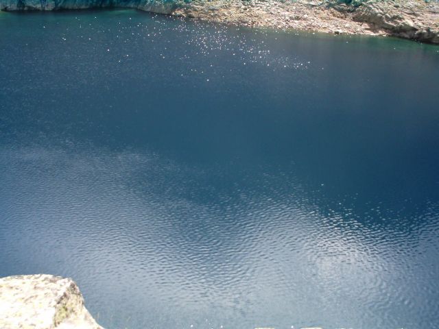 A picture of Azul de Superior, I'm sure it's called that because of its deep blue color. The water was freezing cold, though.