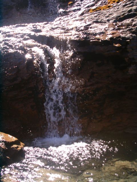 After running down to our last liter or so, we finally found some nice cool water to refill. Not that we really needed them - we were in shade, and less than 2 hours from reaching the refugio.