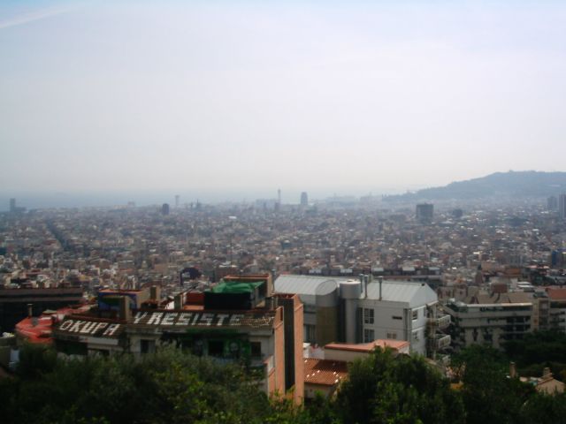 The view of Barcelona from Park Guell (another Guadi work).